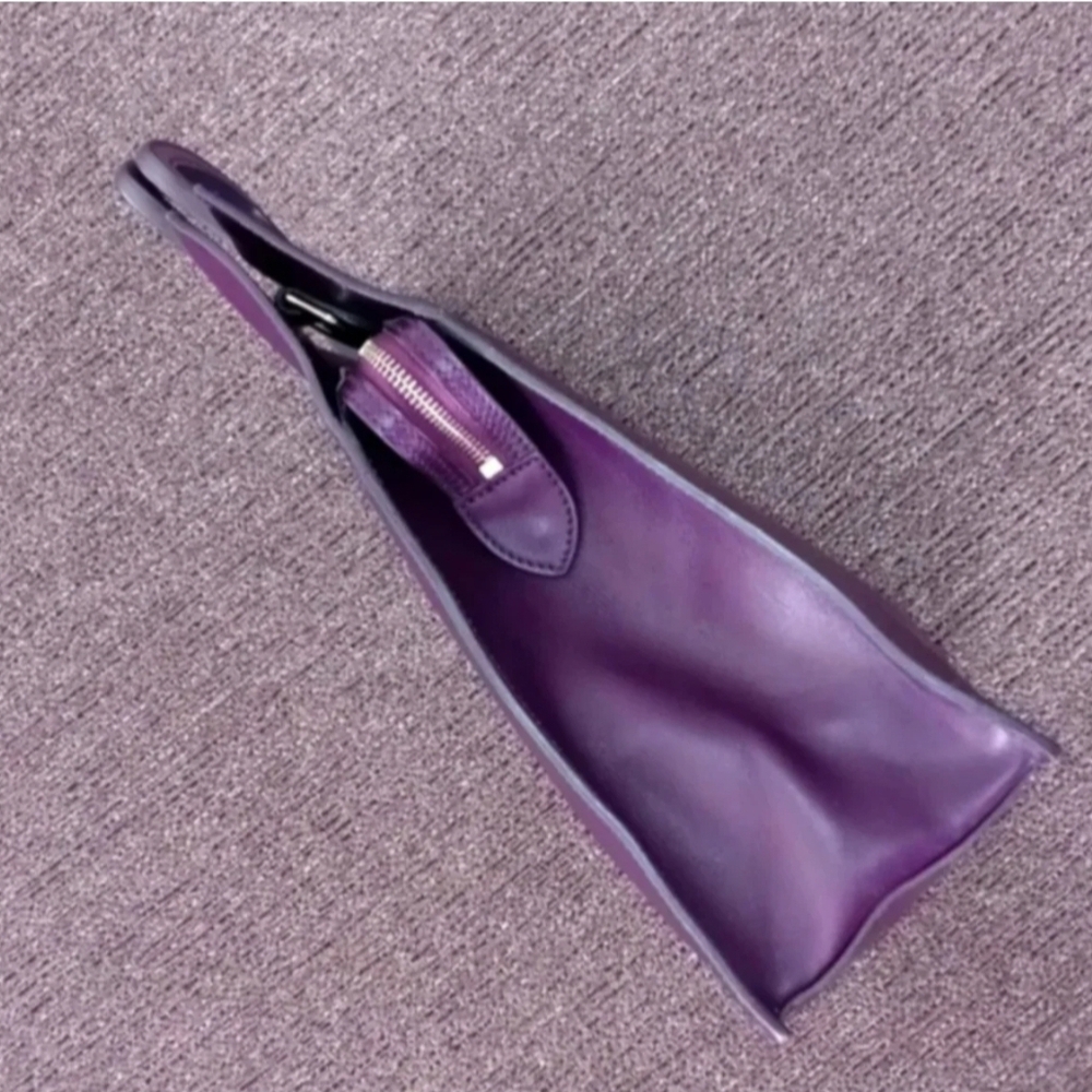 💟RARE 2014 Ralph Lauren💟 - Eggplant Purple Tote - Picture 6 of 16